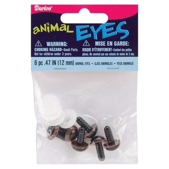 Darice® Brown Animal Eyes with Washers - Picture 1 of 7